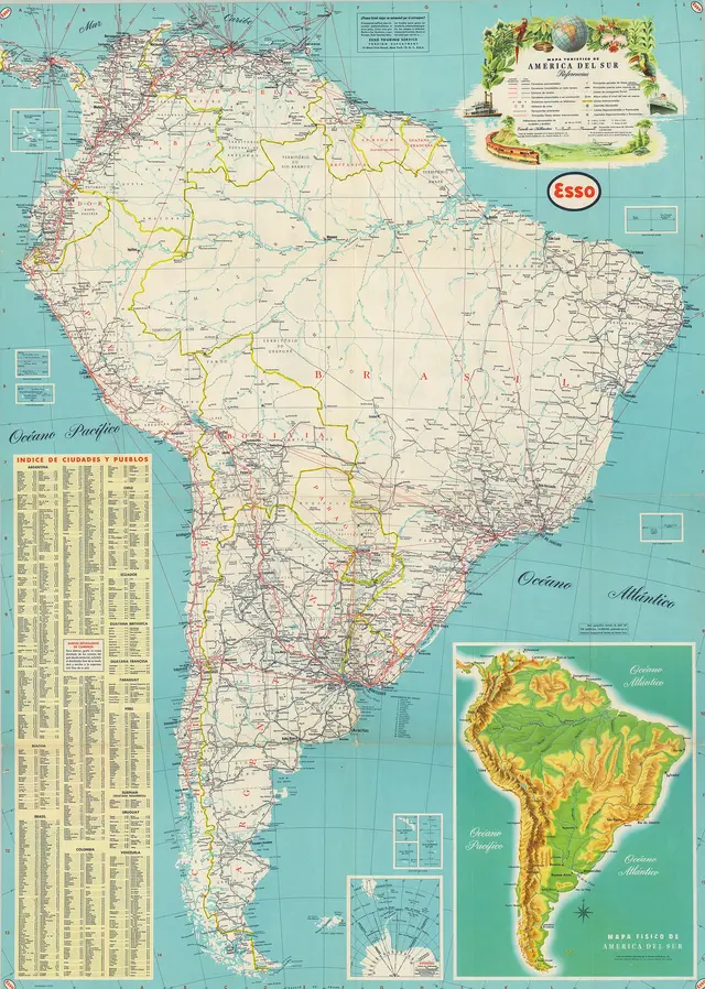 Vista de América del Sur, Brasil